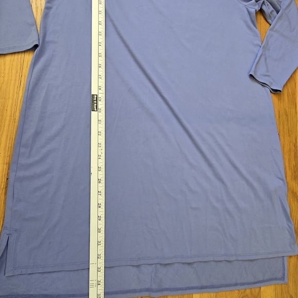 Eileen Fisher Blue Cotton Jersey Tunic Dress Long Sleeve Sz M - Picture 5 of 7